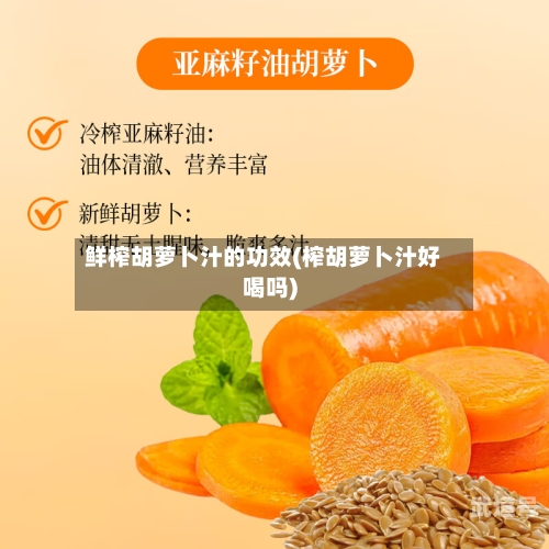 鲜榨胡萝卜汁的功效(榨胡萝卜汁好喝吗)
