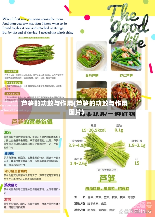 芦笋的功效与作用(芦笋的功效与作用图片)