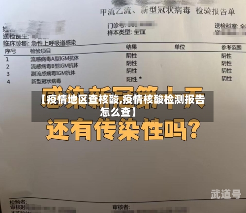 【疫情地区查核酸,疫情核酸检测报告怎么查】