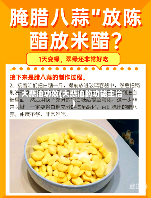 大蒜油功效(大蒜油的功能主治)