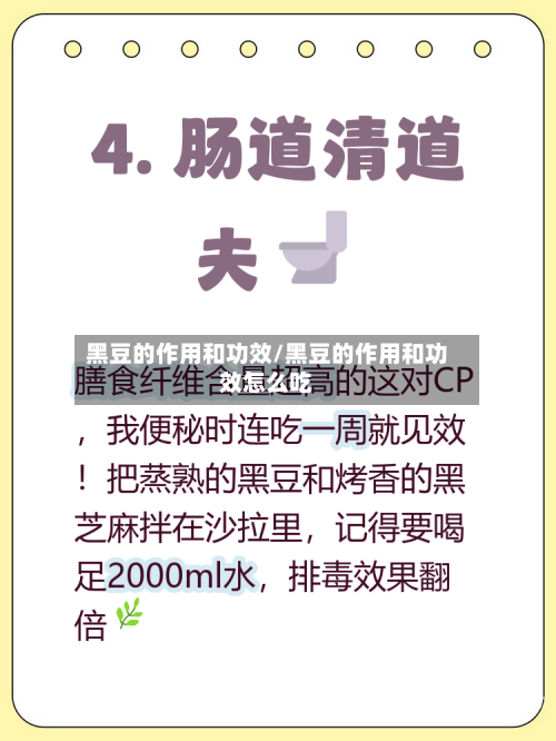 黑豆的作用和功效/黑豆的作用和功效怎么吃