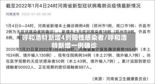 呼和浩特新增4例阳性感染者/呼和浩特新增一例确诊