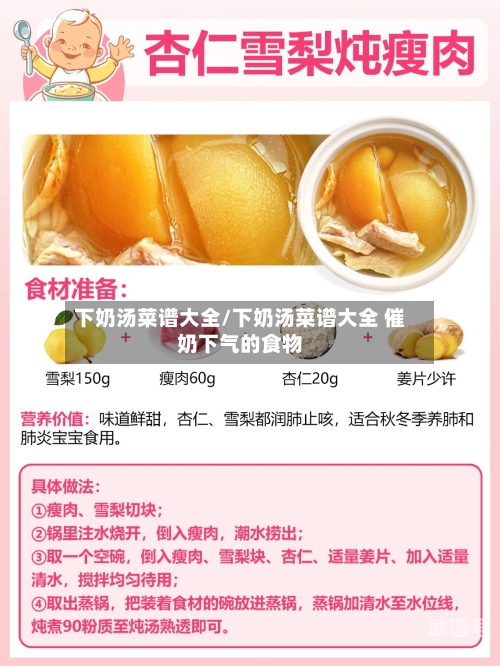 下奶汤菜谱大全/下奶汤菜谱大全 催奶下气的食物